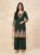 Elegant Dark Green Embroidered Kurta with Palazzo for Women