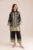 Poly Rayon Black Printed Cord Set
