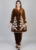 Stylish Brown Floral Embroidered Velvet Cord Set