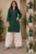 Elegant Dark Green Kurta & Farsi Salwar Set for Women