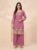 Elegant Pink Embroidered Kurta with Palazzo for Women