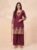 Elegant Red Embroidered Kurta with Palazzo for Women
