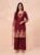 Elegant Maroon Embroidered Kurta with Palazzo for Women