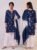 Blue Heart Printed Back Dori Kurti and Salwaar Set with Dupatta for Women
