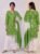 Dark Green Heart Printed Back Dori Kurti and Salwaar Set with Dupatta for Women