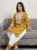 Ethnic Yellow Rayon Foil Print Kurta an Salwaar Set