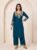 Sea Green Embroidered Long Cord Set for Women