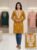 mustard yellow embroidered single kurti